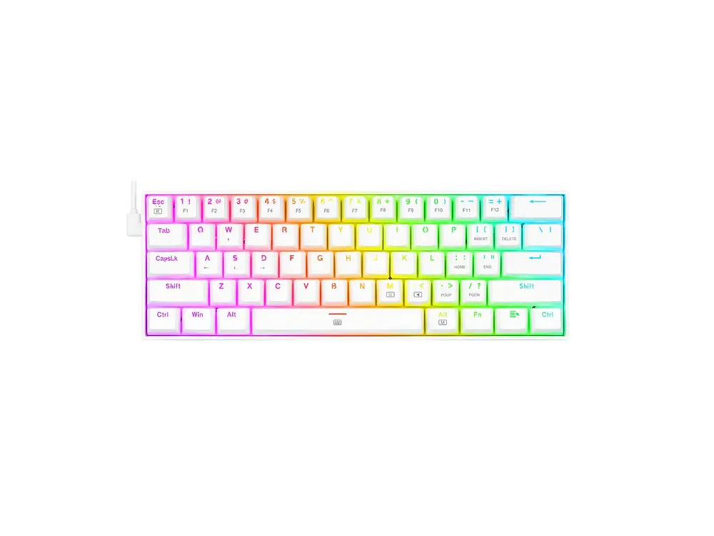 Teclado Redragon Dragonborn K630W RGB, Brown White Español 1