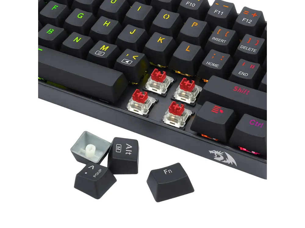 Teclado Redragon Dragonborn  K630, RGB Red Black Español 3