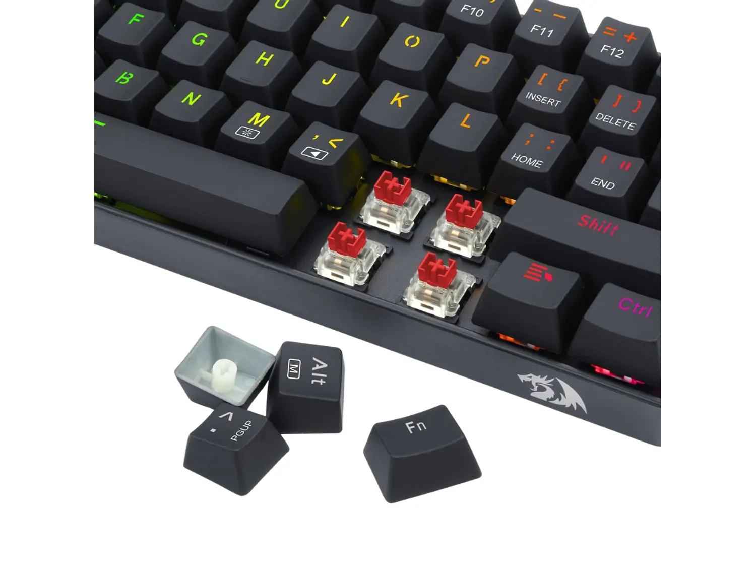 Teclado Redragon Dragonborn  K630, RGB Red Black Español 3