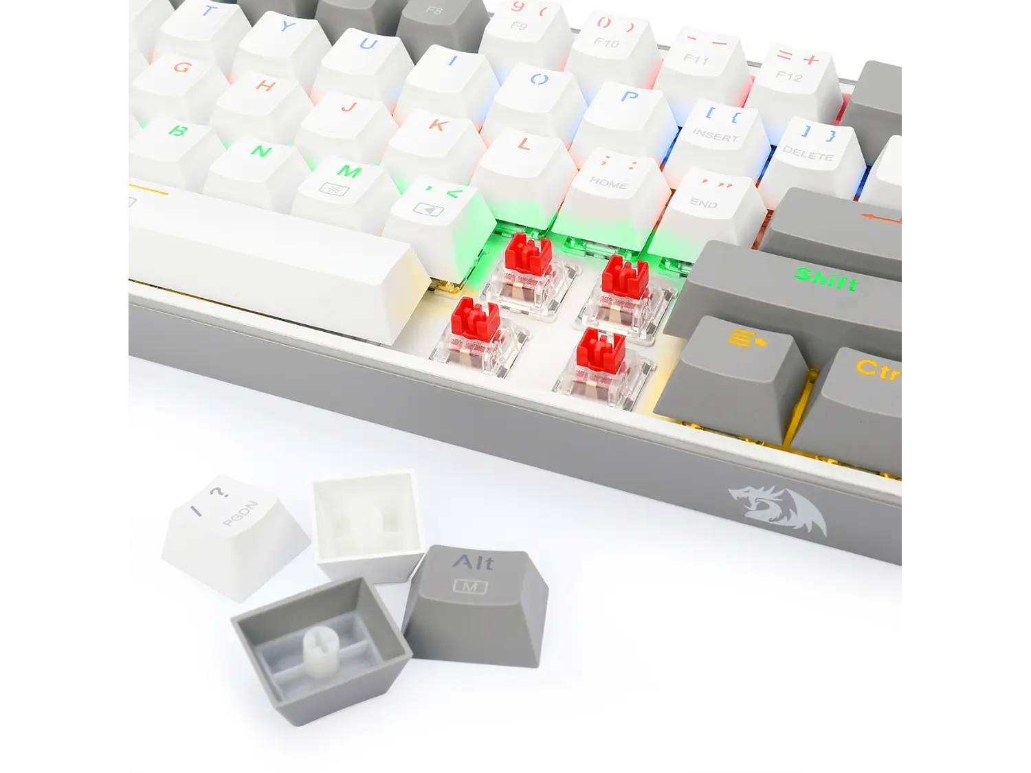 Teclado Redragon Fizz K617-RGB SW-RED White Grey 3