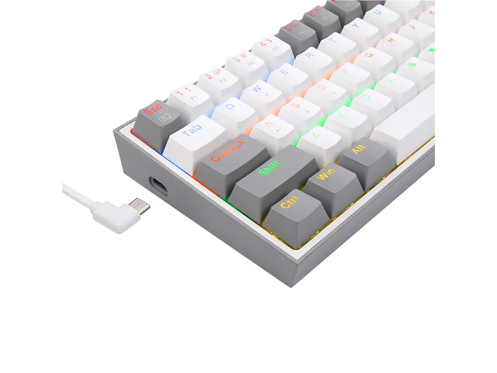Teclado Redragon Fizz K617-RGB SW-RED White Grey 4
