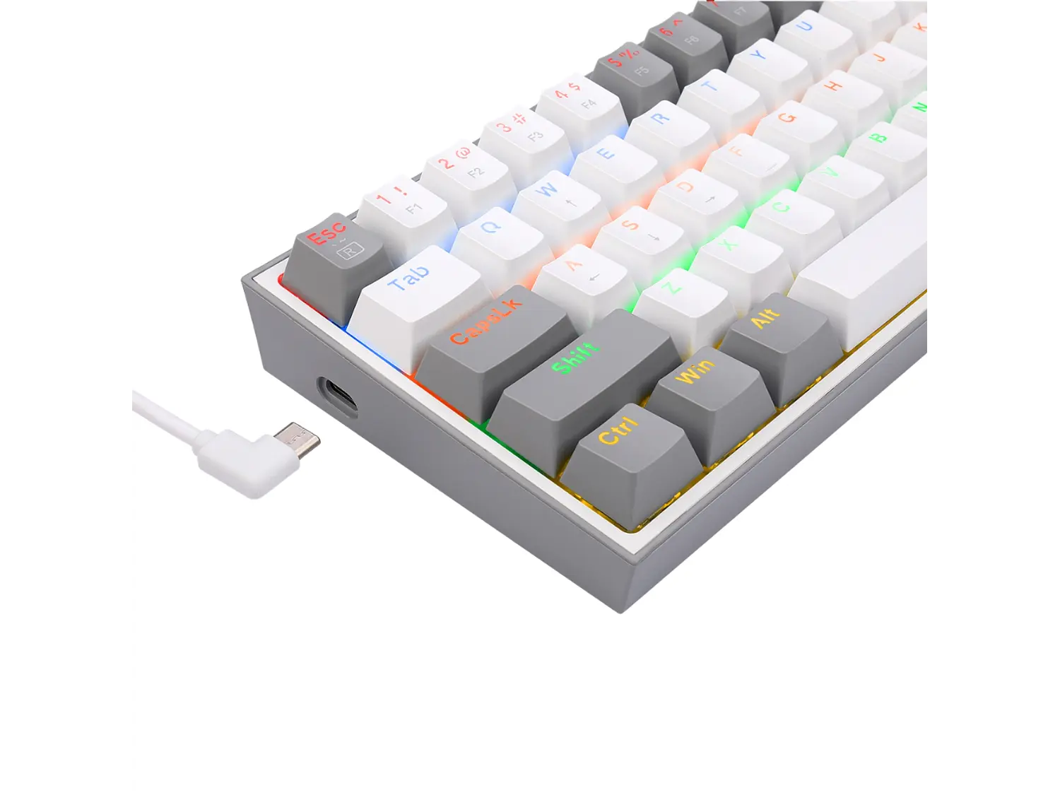Teclado Redragon Fizz K617-RGB SW-RED White Grey 4