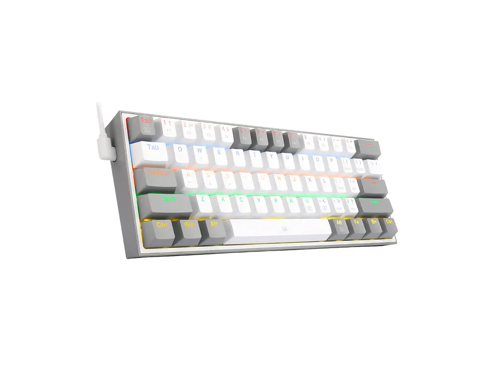 Teclado Redragon Fizz K617-RGB SW-RED White Grey 2