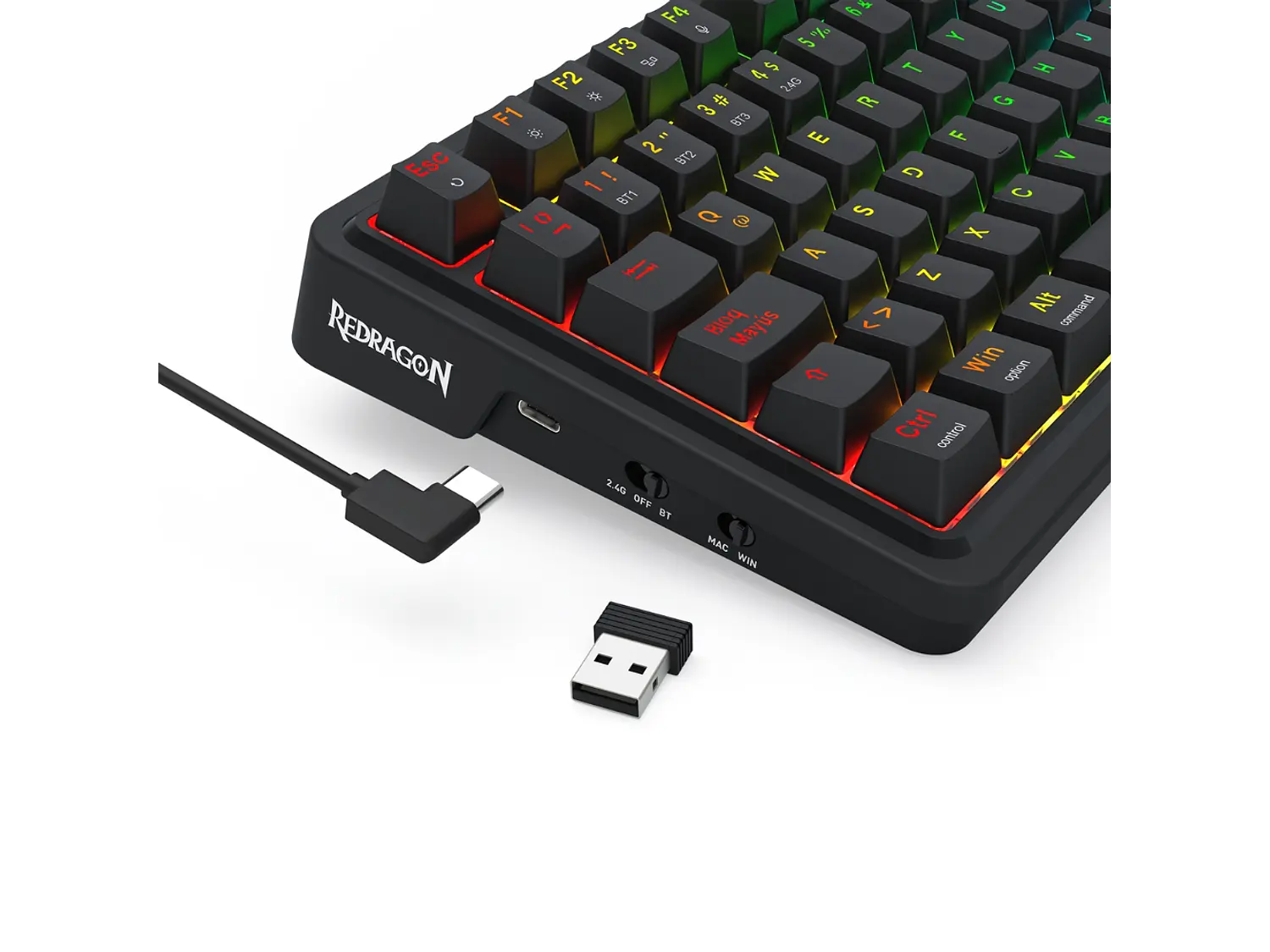 Teclado Wireless Redragon Eisa Pro K686RGB-PRO Black Español 4