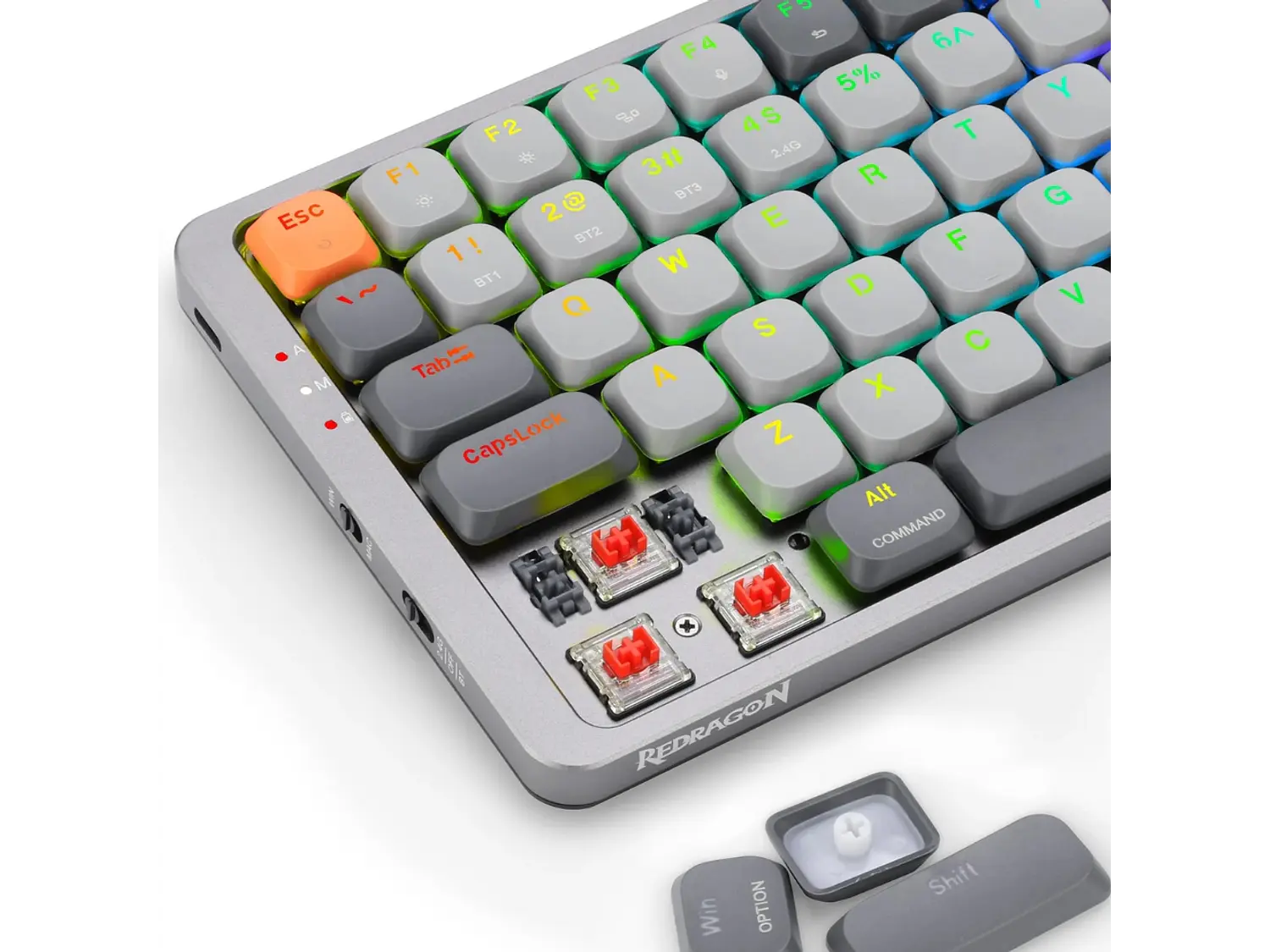 Teclado Wireless Redragon Azure K652GG-RGB-PRO SW-RED Black 4