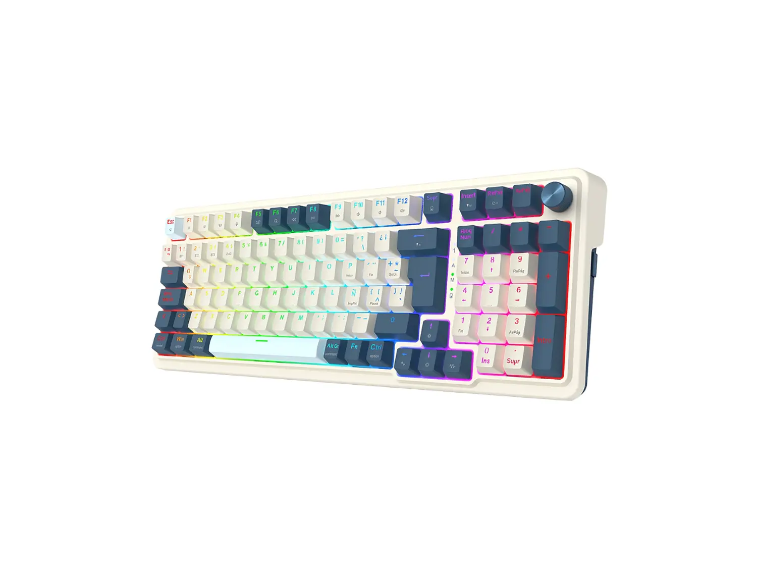 Teclado Wireless Redragon Eisa Pro K686WB-RGB-PRO White Español 2