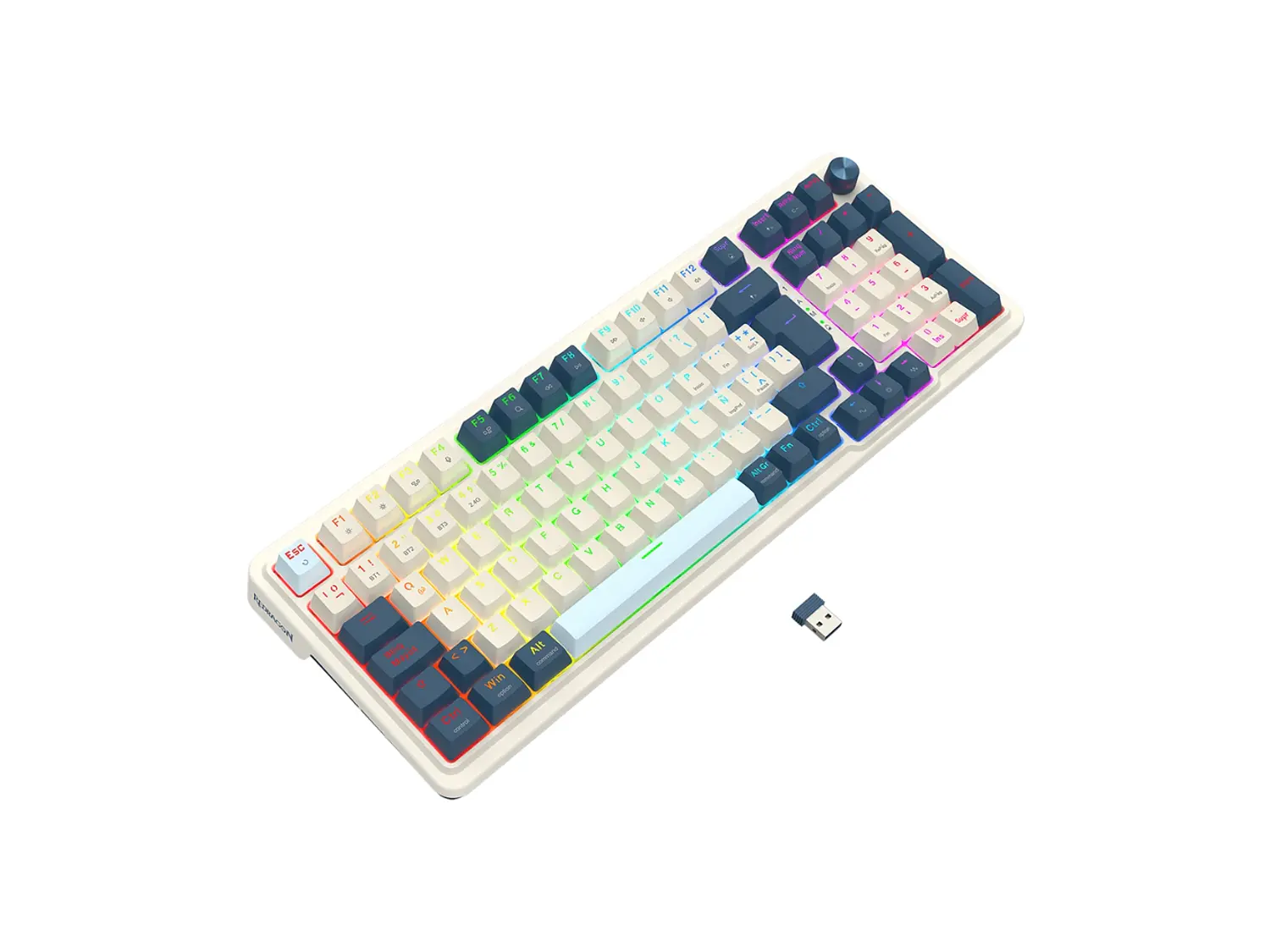 Teclado Wireless Redragon Eisa Pro K686WB-RGB-PRO White Español 3