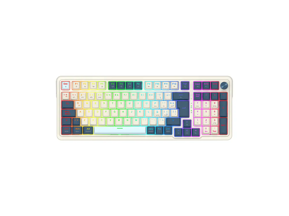 Teclado Wireless Redragon Eisa Pro K686WB-RGB-PRO White Español 1
