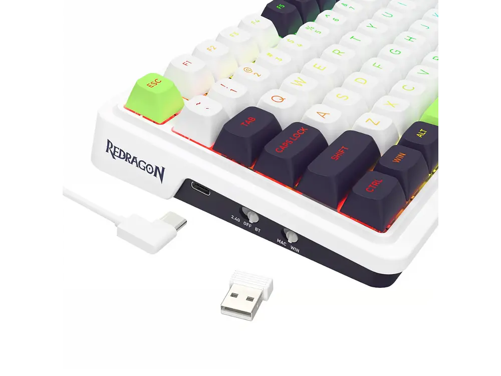 Teclado Wireless Redragon Eisa Max K686WBG-RGB-MAX White Ingles 4