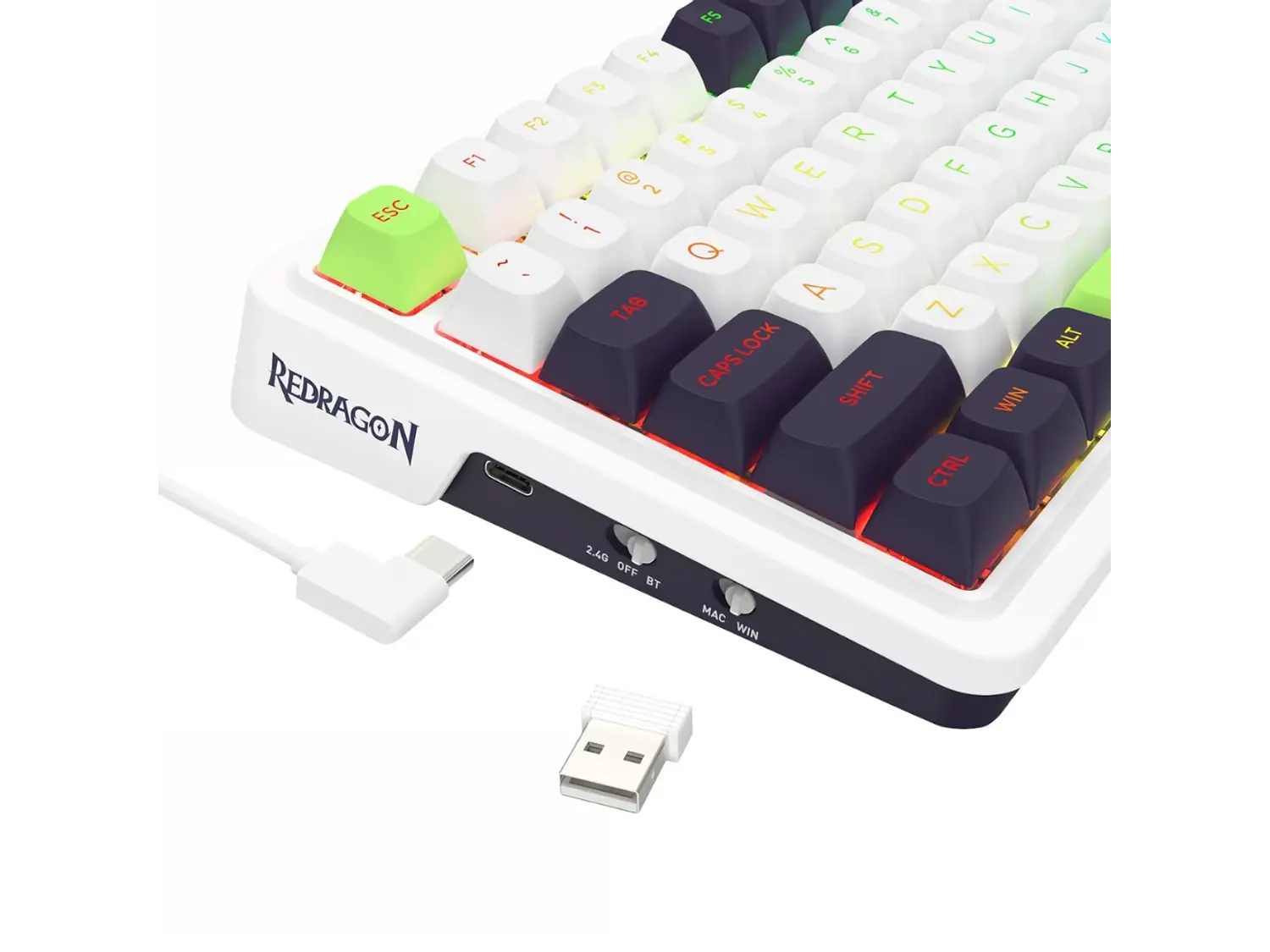 Teclado Wireless Redragon Eisa Max K686WBG-RGB-MAX White Ingles 4