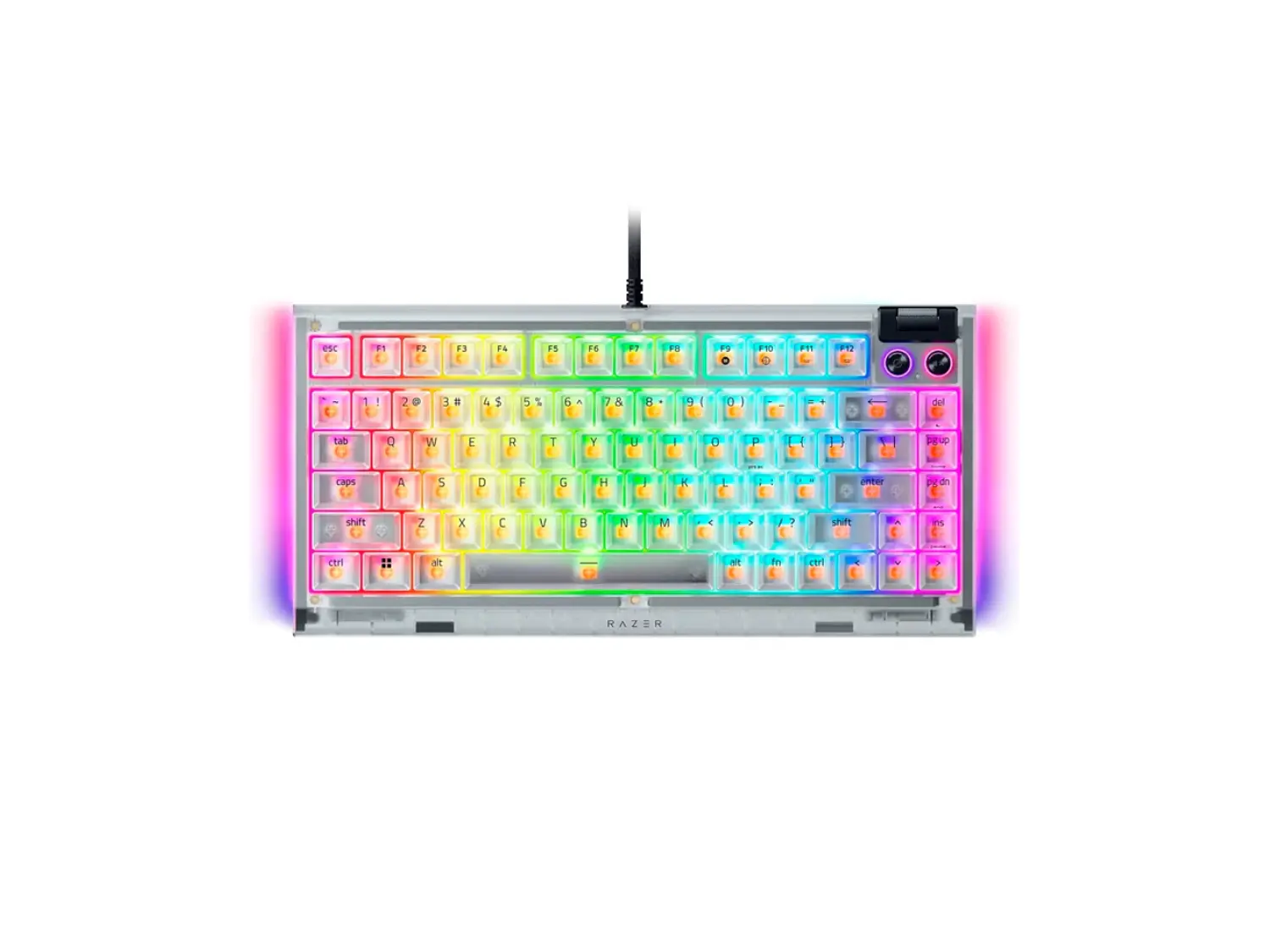 Teclado Gamer Razer Blackwidow V4 75% Phantom White, EN 3