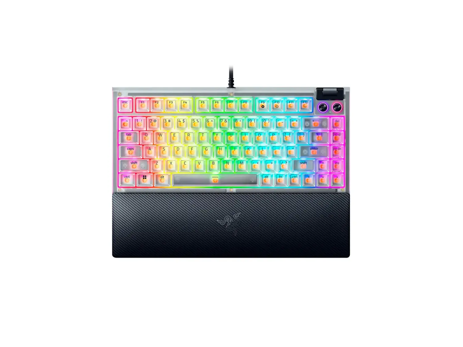Teclado Gamer Razer Blackwidow V4 75% Phantom White, EN 1