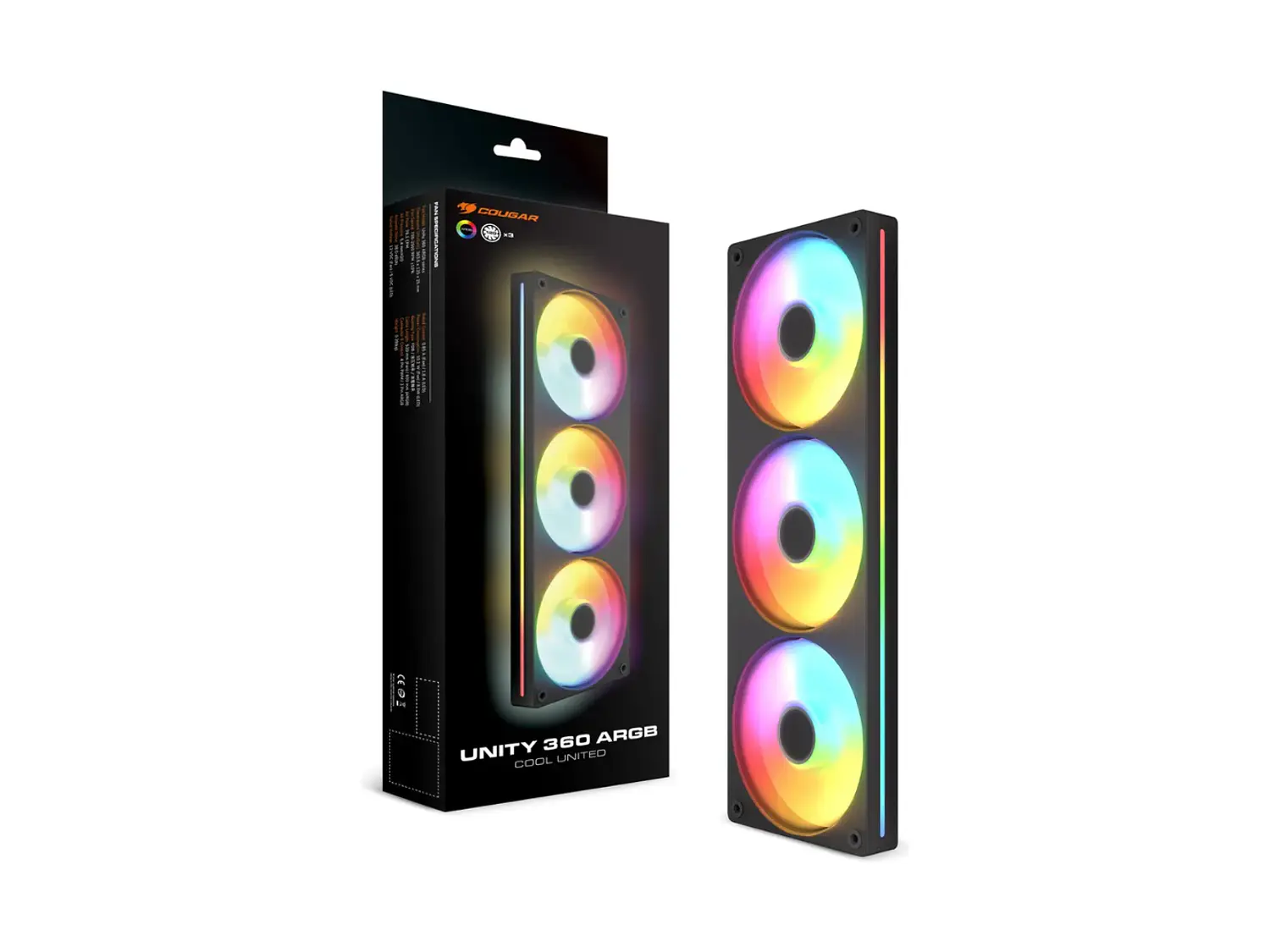 Ventilador 360mm Cougar Unity 360 FB ARGB, Color Negro 1