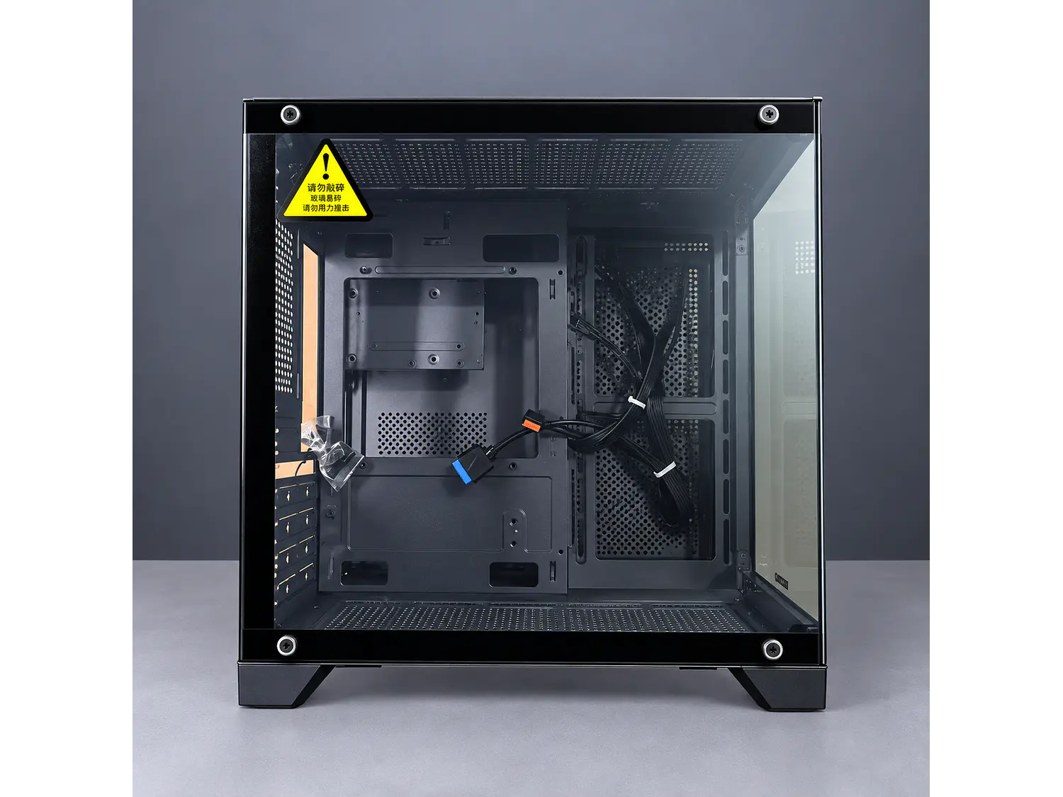 Gabinete CoolMoon AocZHTA Seaview, Color Negro, 7 Fan 120mm, Micro Atx, itx 3