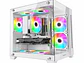 Gabinete CoolMoon AocZHTA Seaview, Color Blanco, 7 Fan 120mm, Micro Atx, itx - Miniatura 1