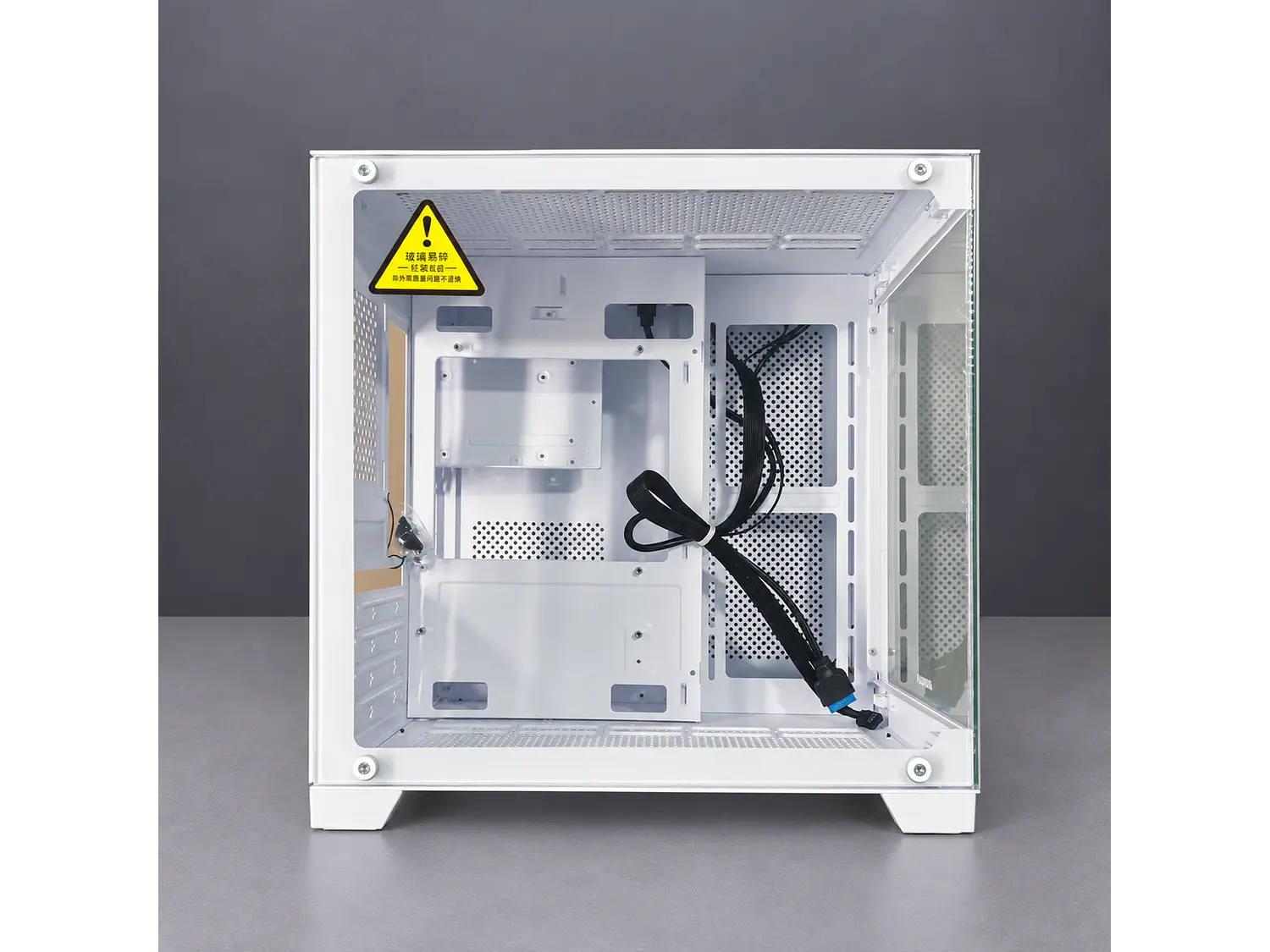 Gabinete CoolMoon AocZHTA Seaview, Color Blanco, 7 Fan 120mm, Micro Atx, itx 2