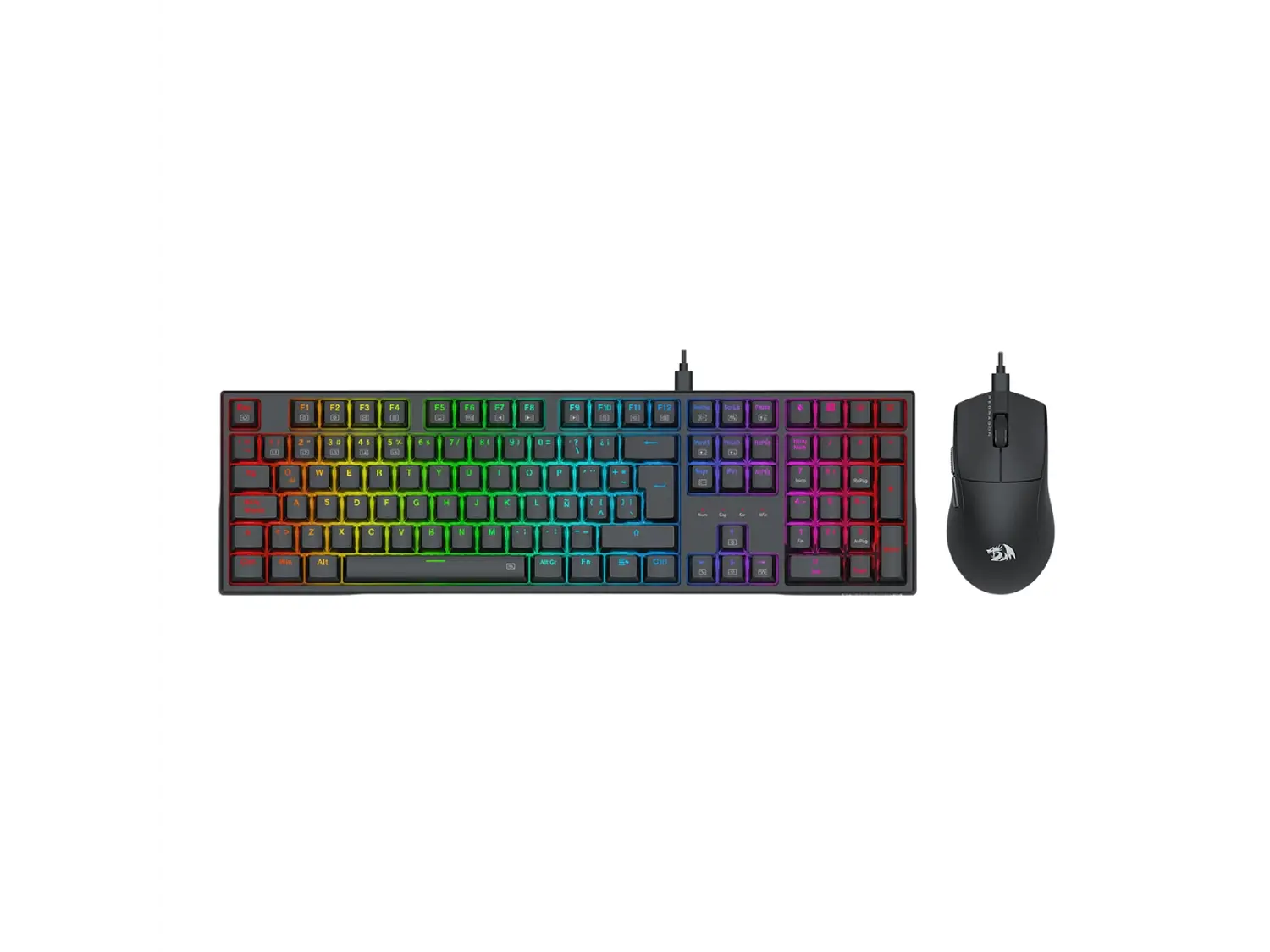 Kit Gamer Redragon S146 K668 Full Size Español (ES) + Mouse M724 Negro 1