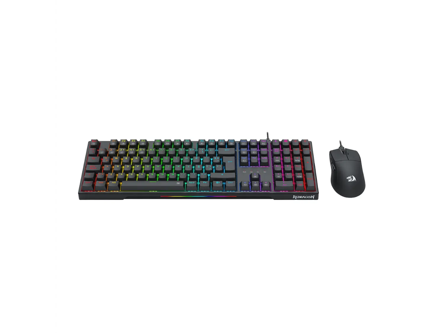 Kit Gamer Redragon S146 K668 Full Size Español (ES) + Mouse M724 Negro 2