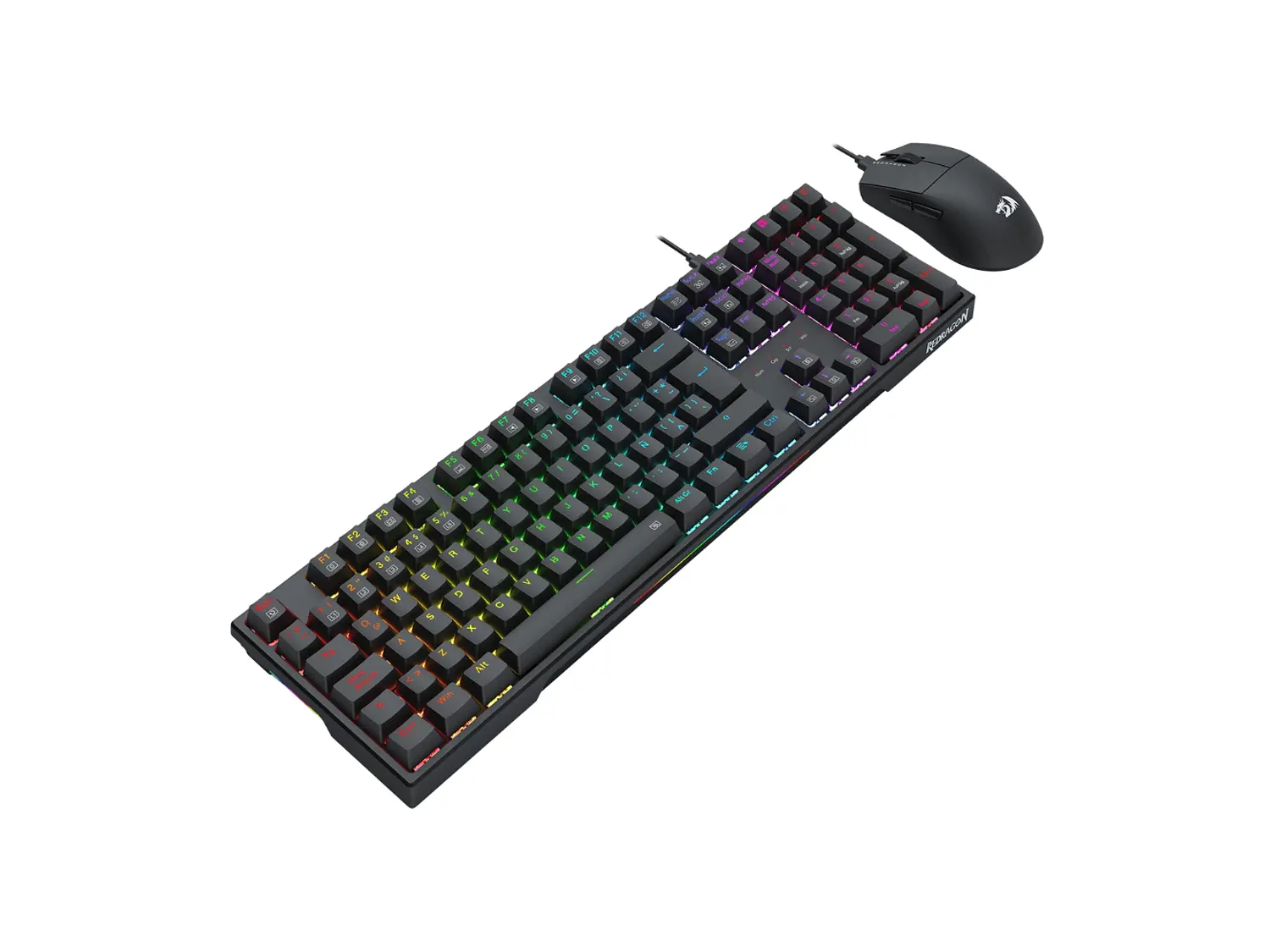 Kit Gamer Redragon S146 K668 Full Size Español (ES) + Mouse M724 Negro 5