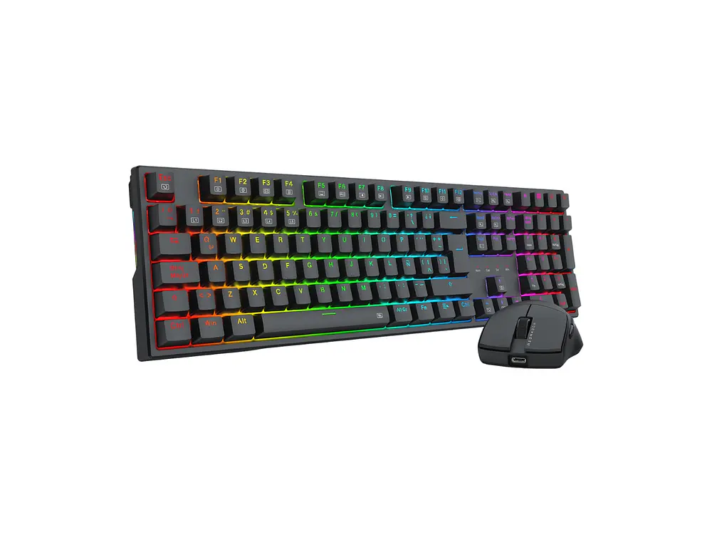 Kit Gamer Redragon S146 K668 Full Size Español (ES) + Mouse M724 Negro 3