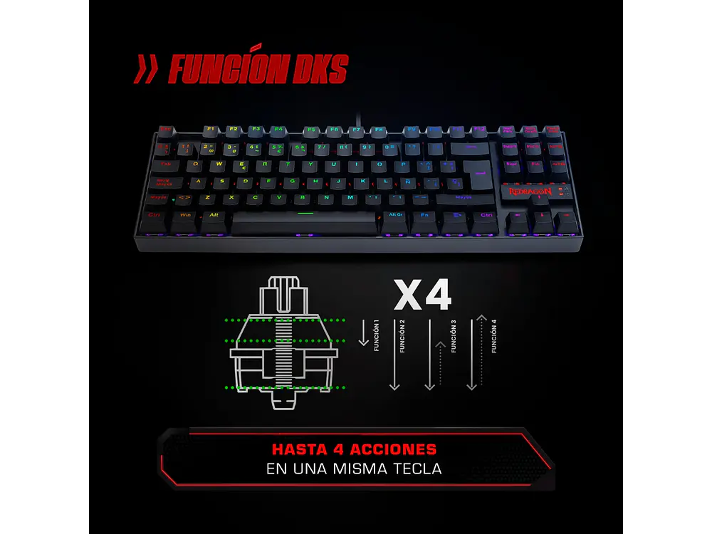 Teclado Redragon kumara K552RGB-M SP 10