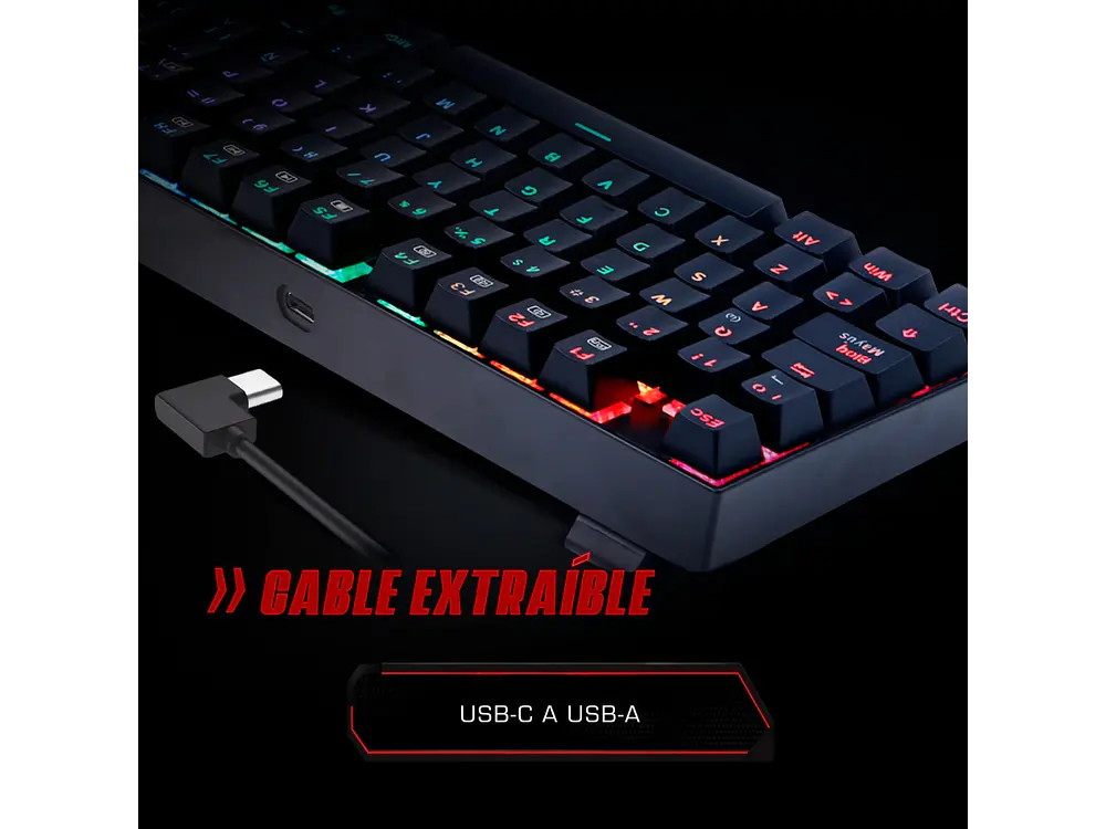 Teclado Redragon kumara K552RGB-M SP 13