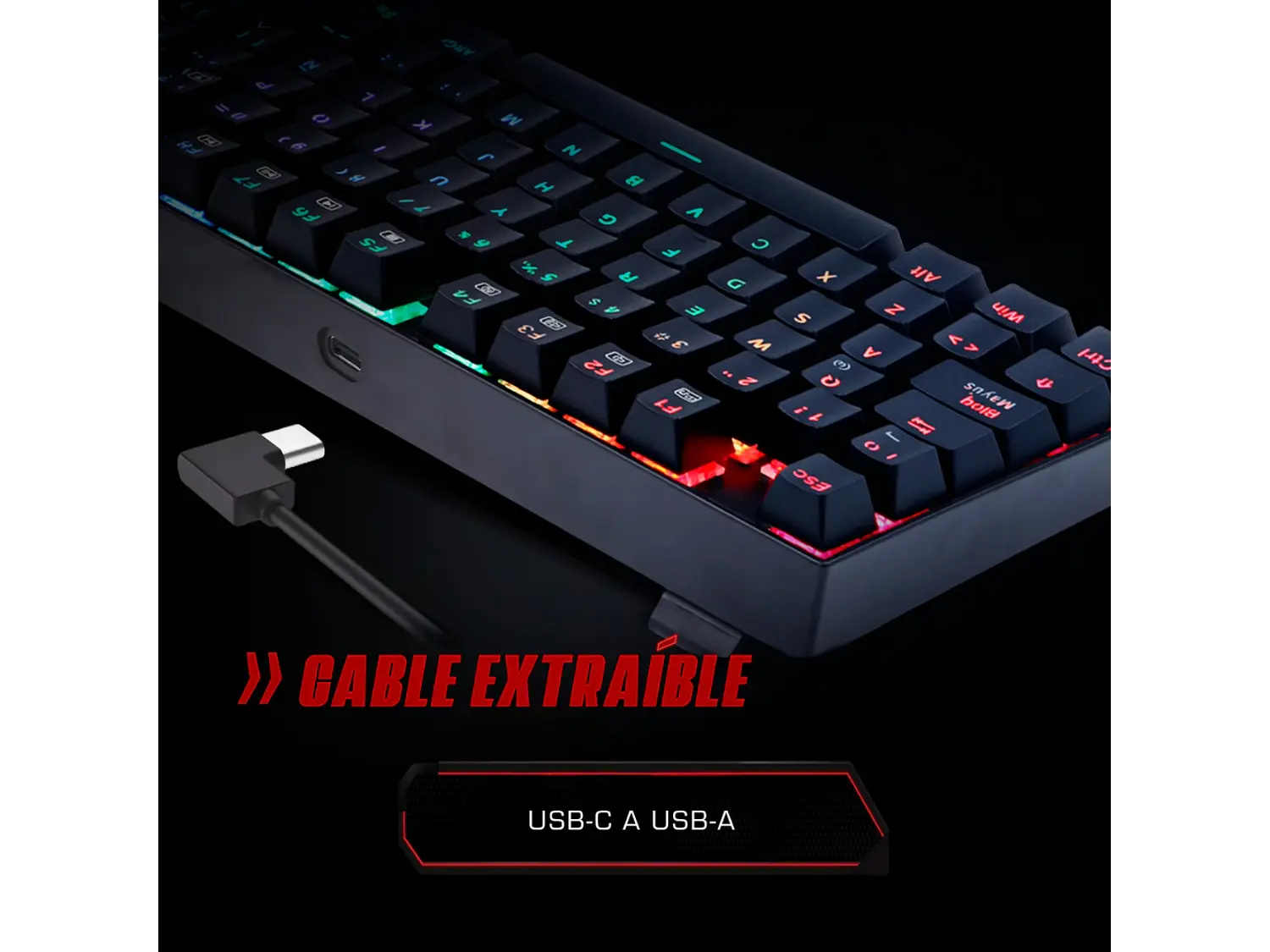 Teclado Redragon kumara K552RGB-M SP 13