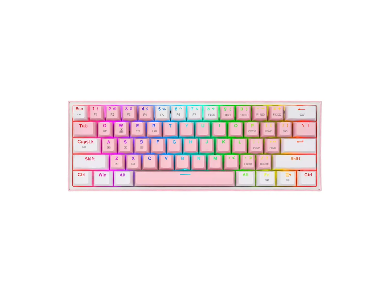Teclado Redragon Fizz Pro K616-RGB SW-RED Pink White 1