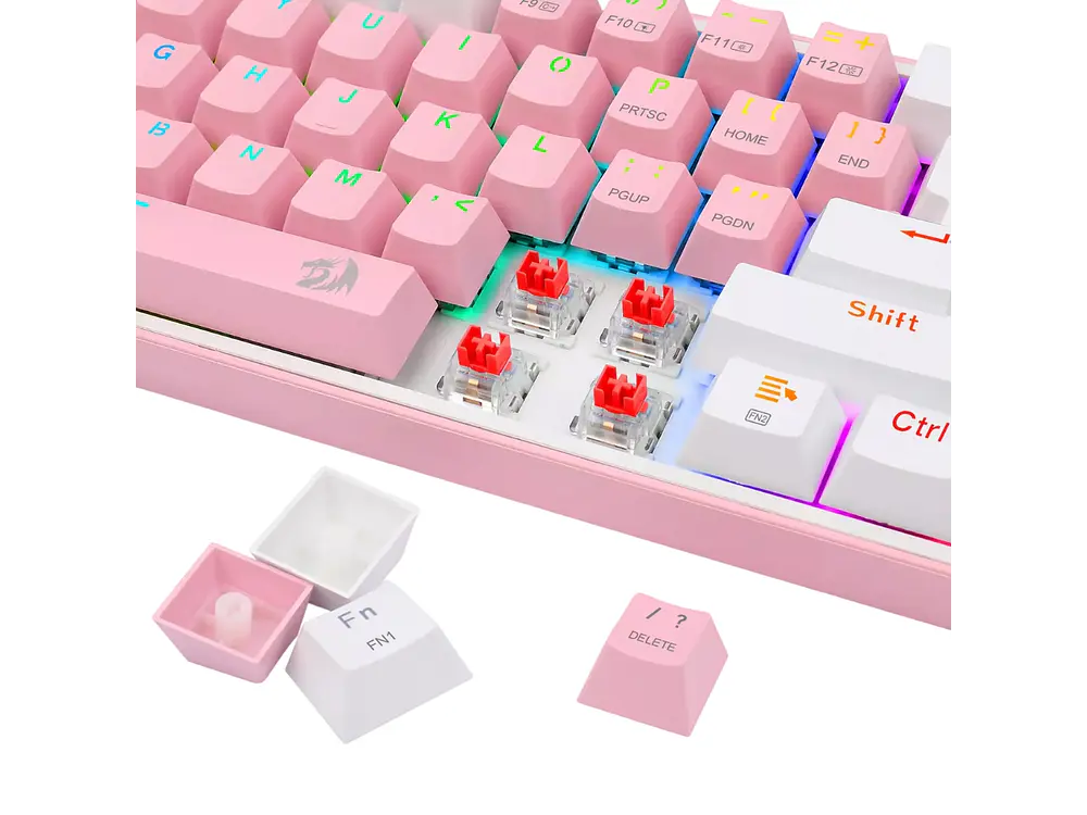 Teclado Redragon Fizz Pro K616-RGB SW-RED Pink White 3