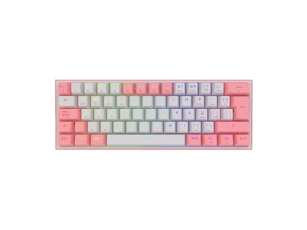 Teclado Redragon Fizz Pro K616-RGB SW-RED White Pink 1