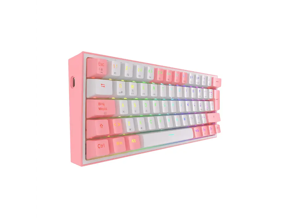 Teclado Redragon Fizz Pro K616-RGB SW-RED White Pink 3
