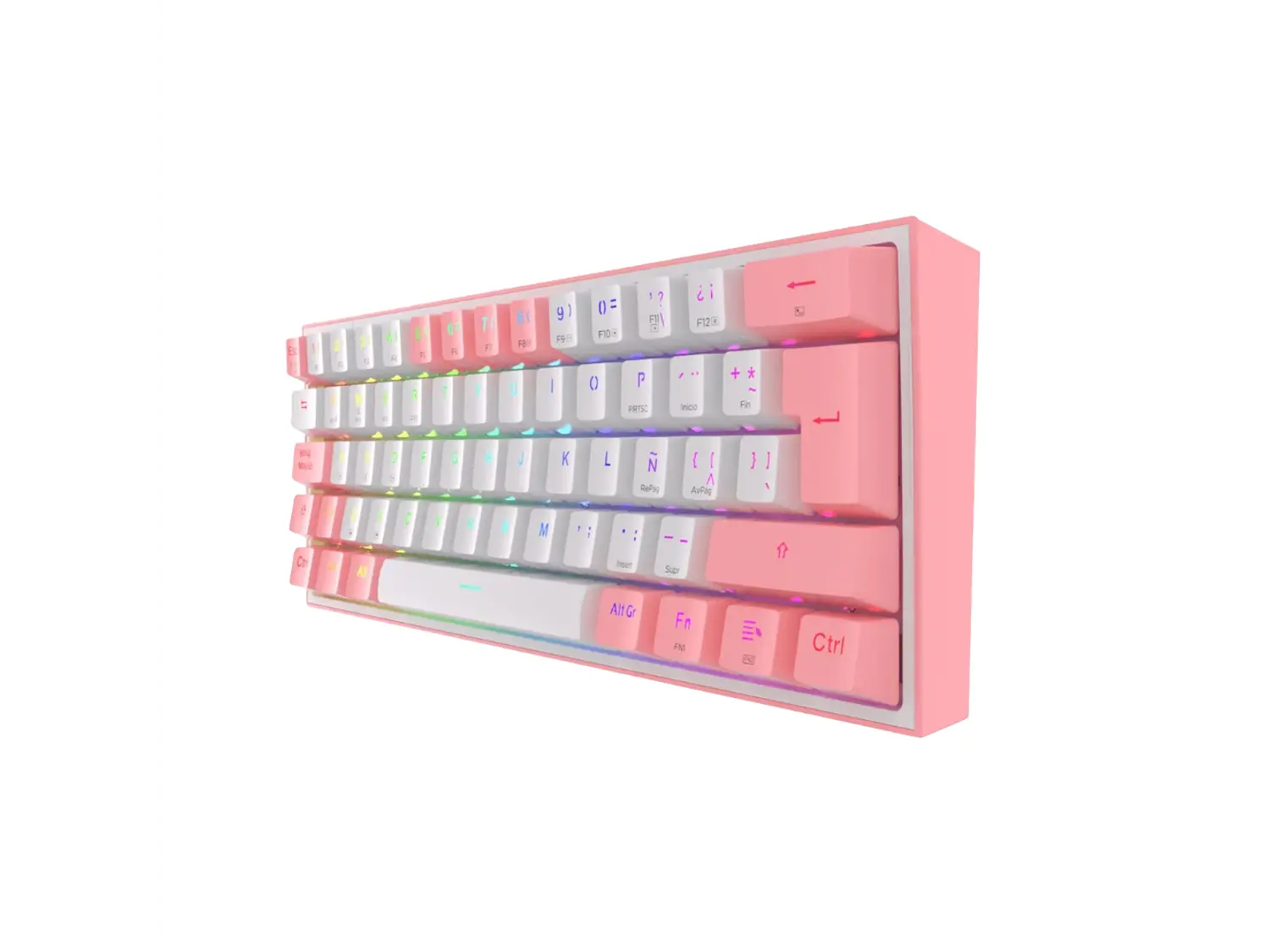 Teclado Redragon Fizz Pro K616-RGB SW-RED White Pink 4