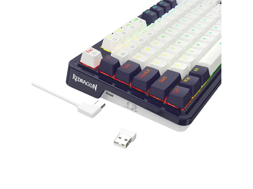 Redragon Ucal Pro K673WB-RGB-PRO-SP (Blanco, Negro) 5