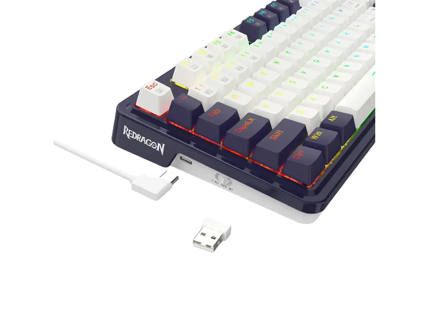 Redragon Ucal Pro K673WB-RGB-PRO-SP (Blanco, Negro) 5