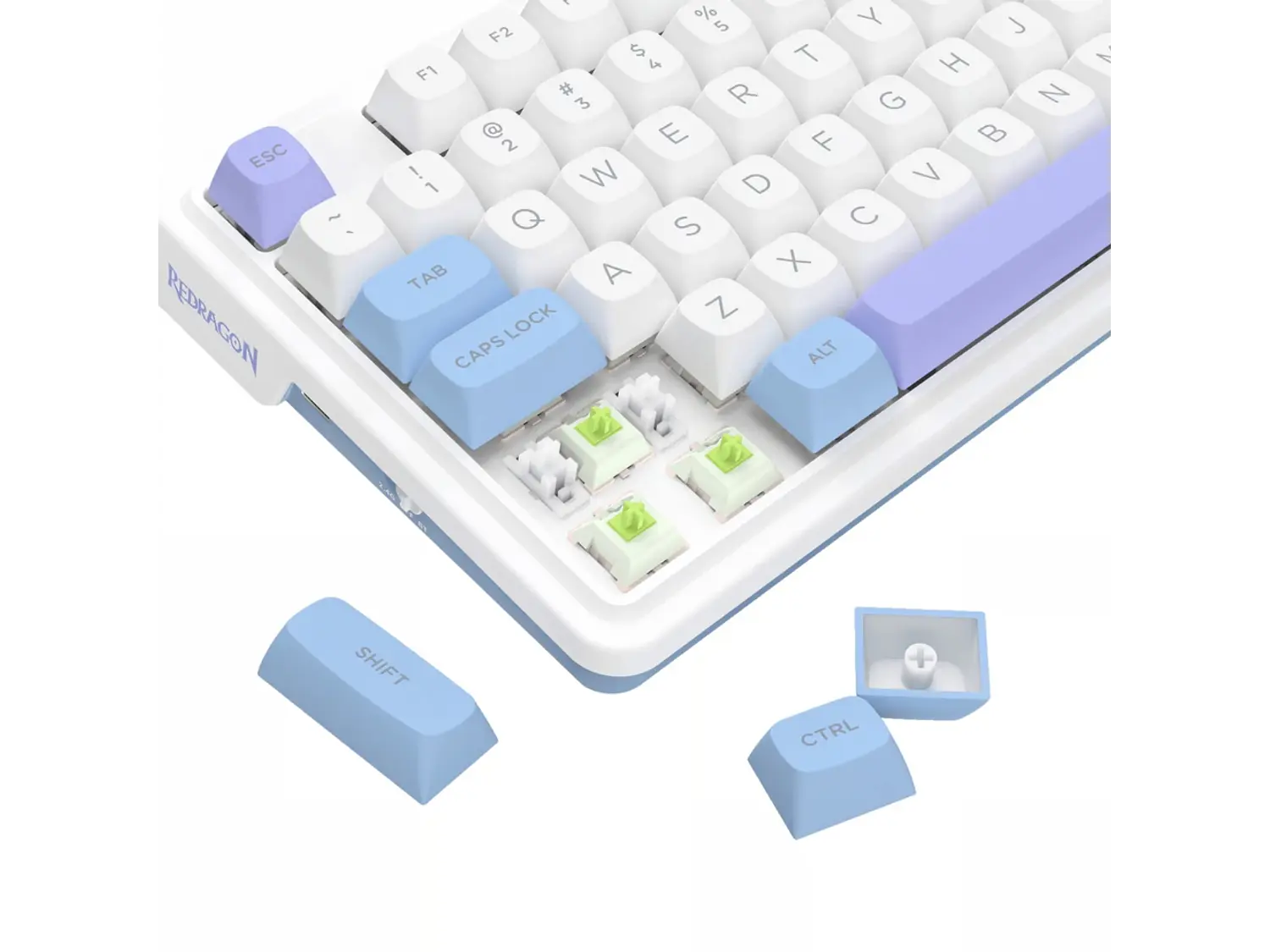 Teclado Redragon Ucal Max K673WBP-RGB-MAX (Blanco, Azul, Purpura) 6