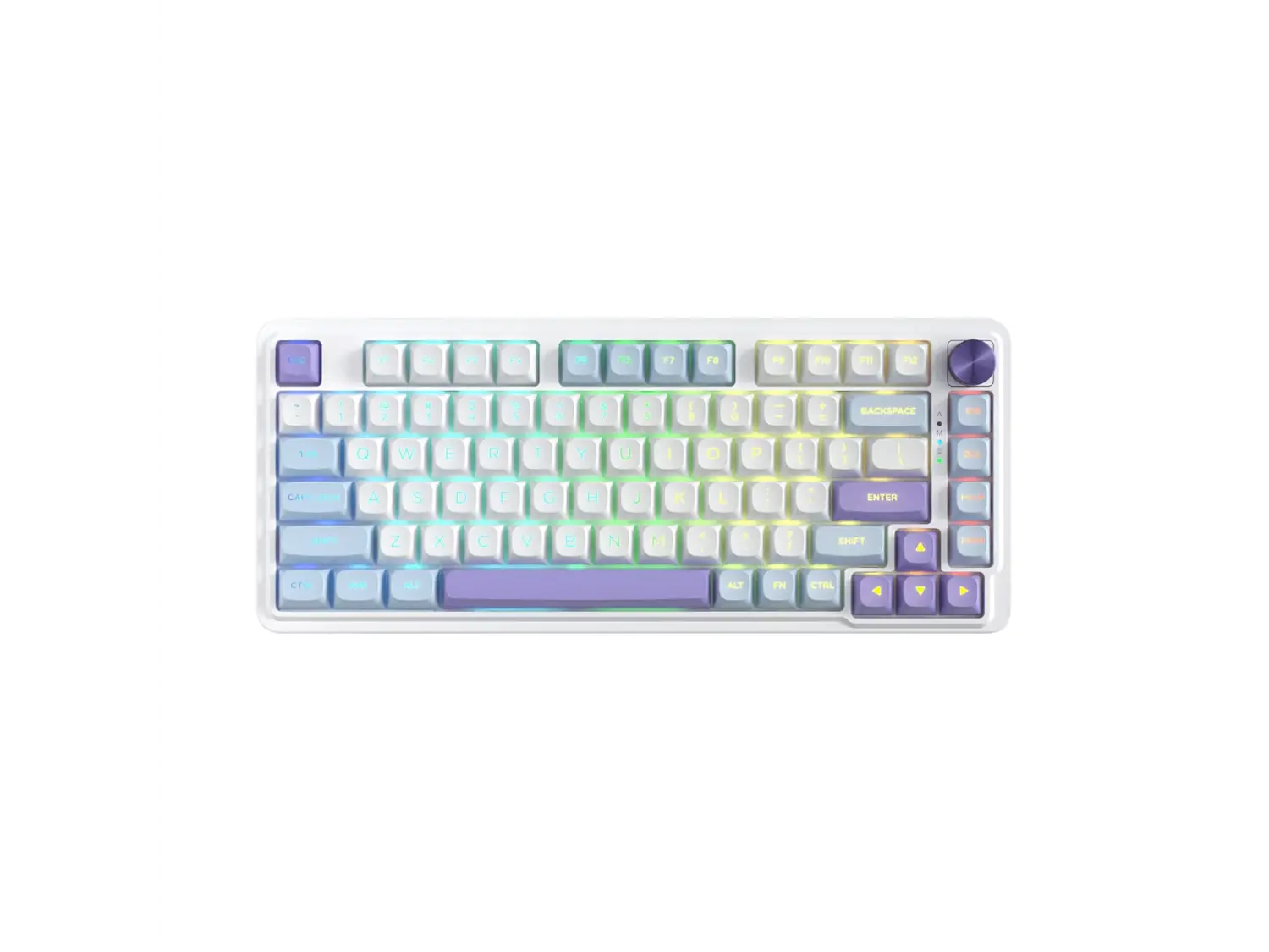 Teclado Redragon Ucal Max K673WBP-RGB-MAX (Blanco, Azul, Purpura) 1