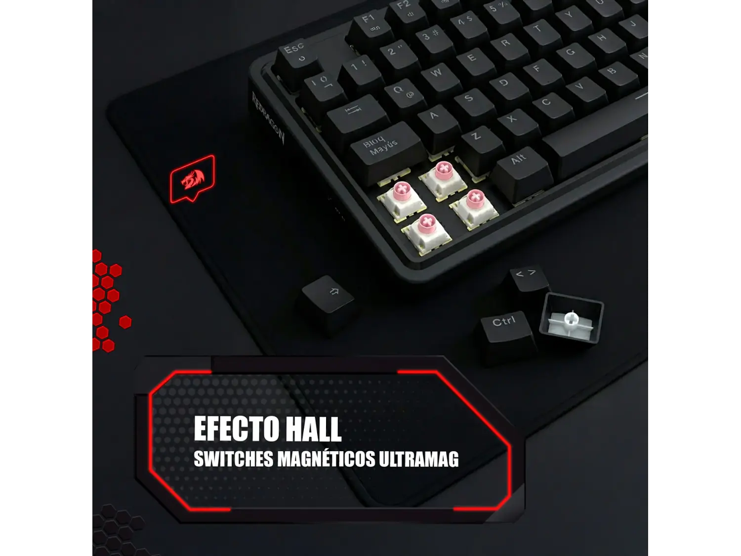 Teclado Ucal K673RGB-M SP Magnetic Wired 12
