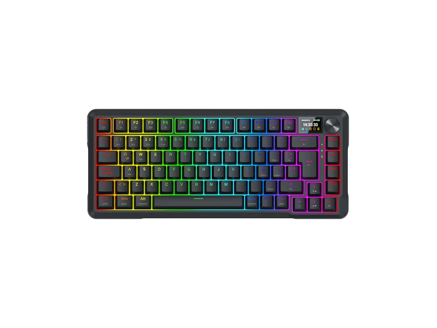 Teclado Redragon Ucal LCD Pro K724RGB-Pro SP (Yolk Switches) 1