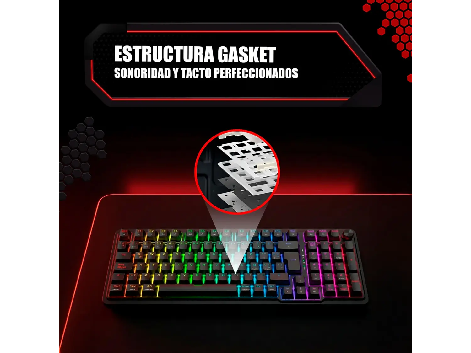 Teclado Redragon Eisa K686RGB-M SP Magnetic (Negro) 7