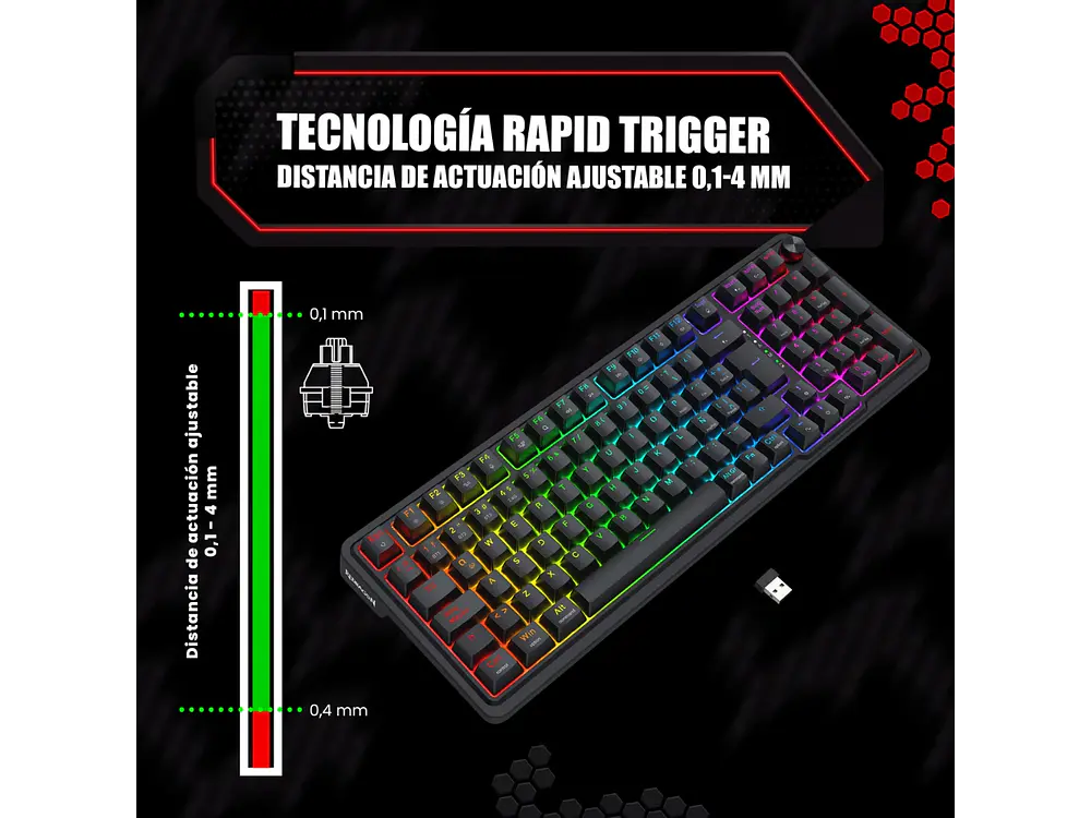 Teclado Redragon Eisa K686RGB-M SP Magnetic (Negro) 5