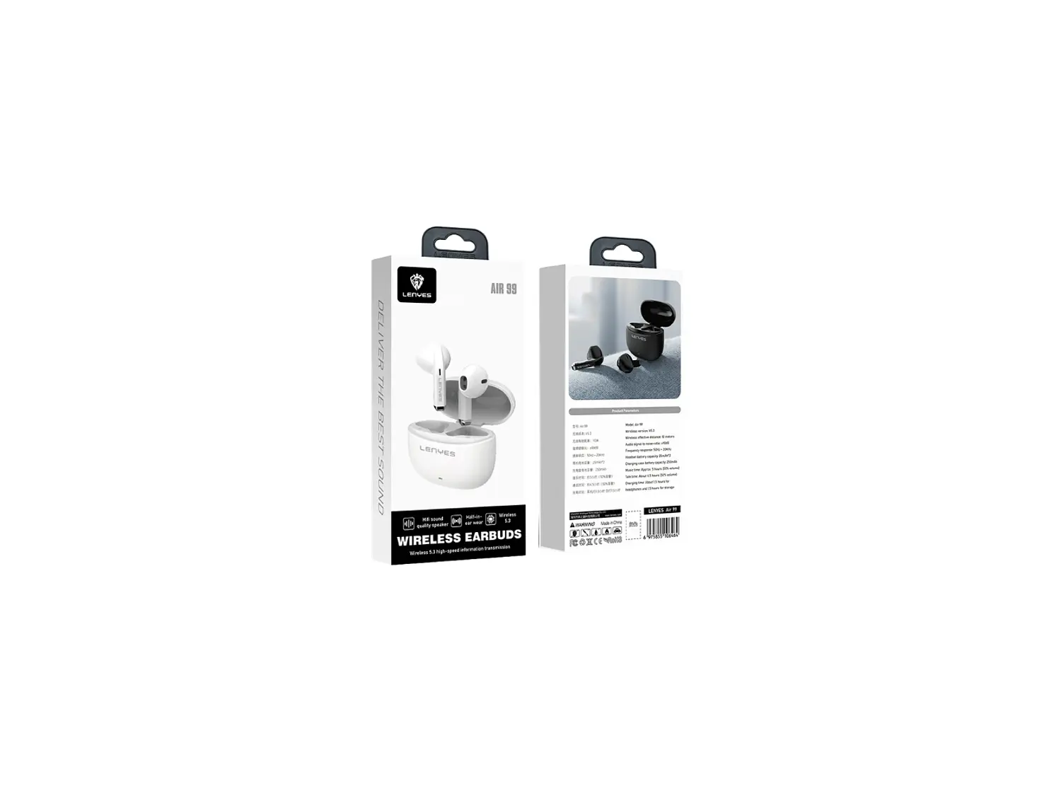 Auriculares in-ear inalámbricos Lenyes Bluetooth AIR99 Air 99, Color Beige 4