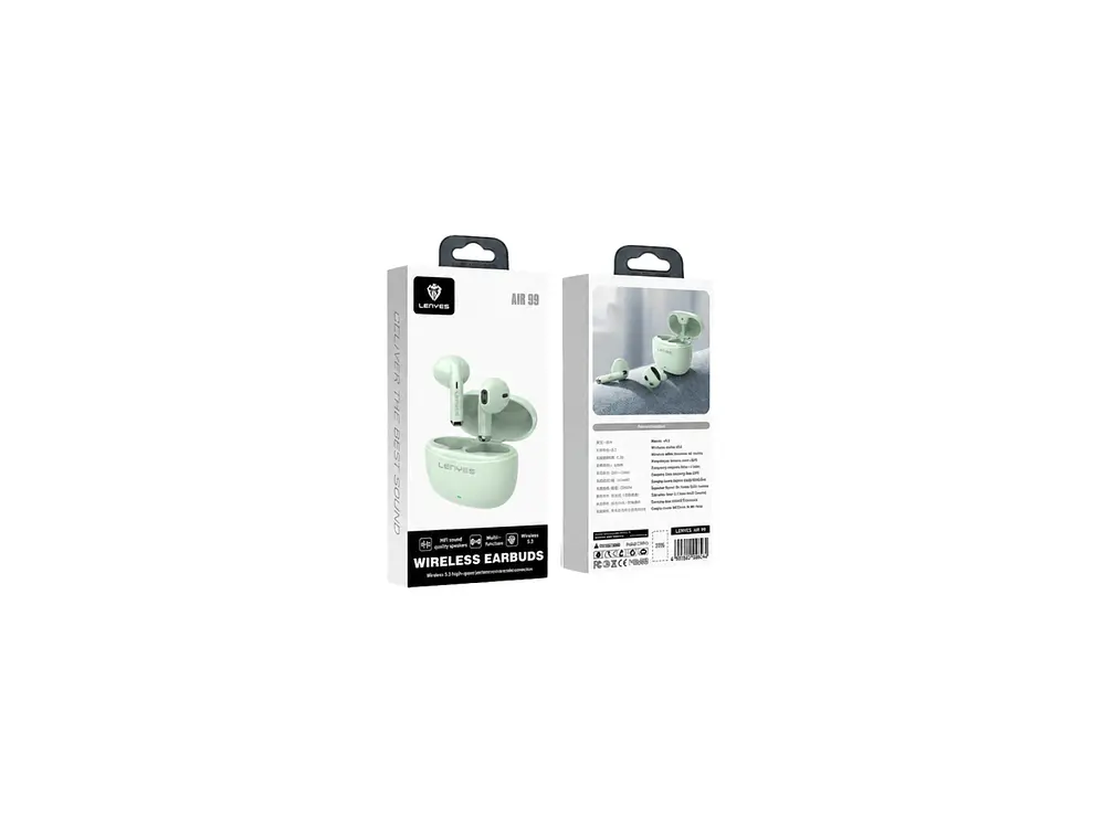 Auriculares in-ear inalámbricos Lenyes Bluetooth AIR99 Air 99, Color Verde 4