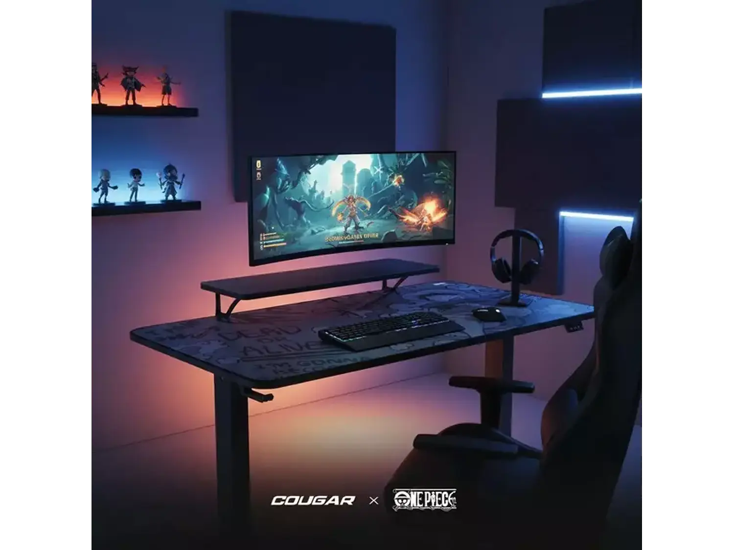 Escritorio Gamer Cougar E-Star 120 X One Piece Edición Luffy 1