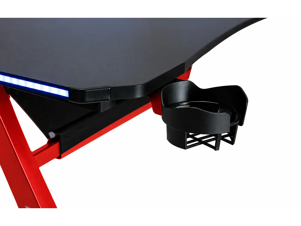 Escritorio Gamer RGB, 120Cm x 60Cm, Diseño: Rojo 3