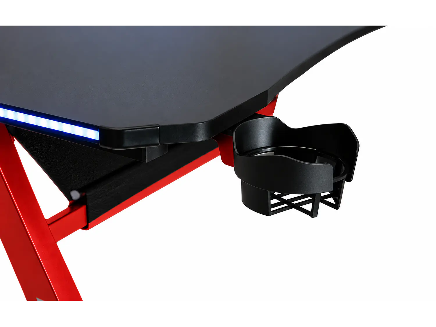 Escritorio Gamer RGB, 120Cm x 60Cm, Diseño: Rojo 3