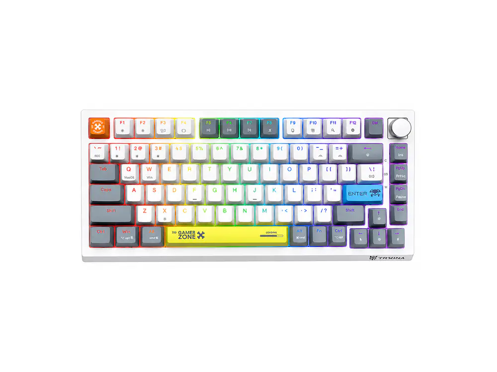 Teclado Gamer Mecánico Onikuma G52, Color Blanco 1