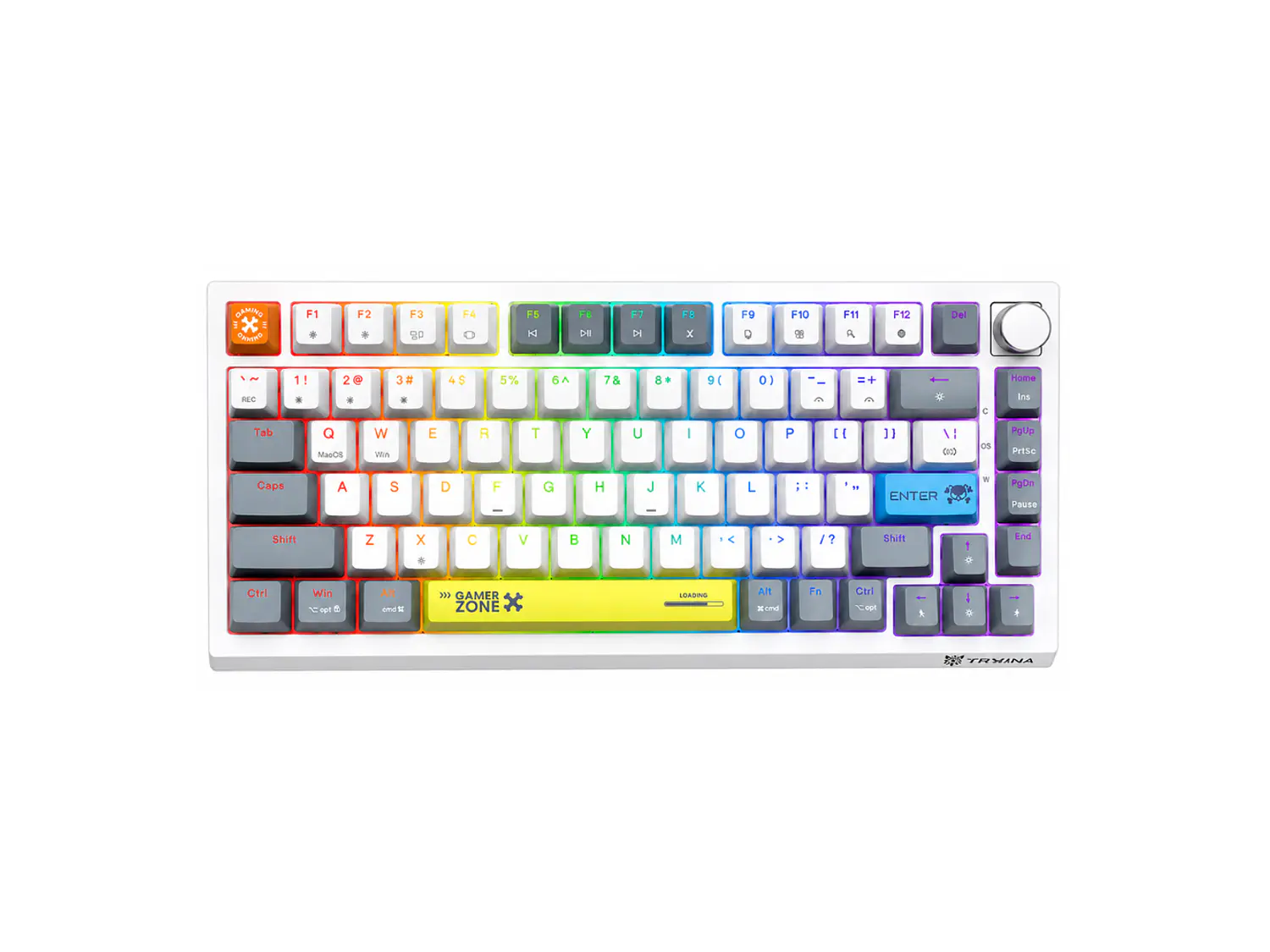 Teclado Gamer Mecánico Onikuma G52, Color Blanco 1