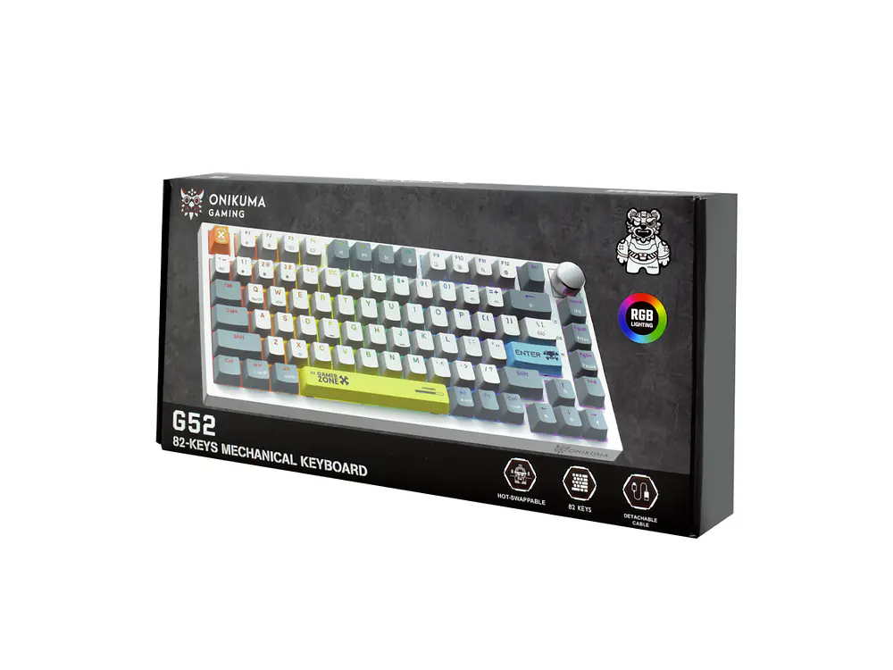 Teclado Gamer Mecánico Onikuma G52, Color Blanco 3