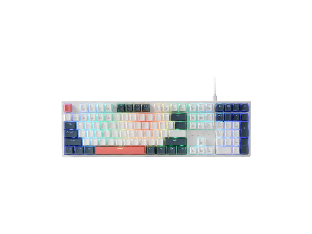 Teclado Gamer Redragon Trundle K668WBO-RGB-SP, SW Red, Español  1