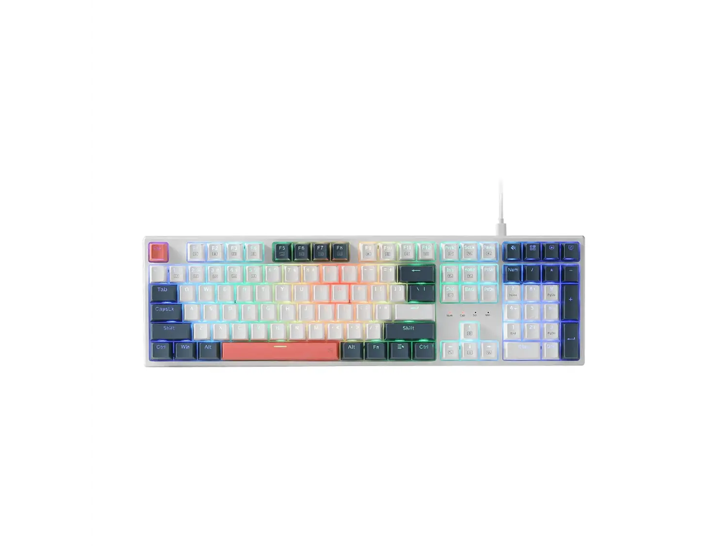 Teclado Gamer Redragon Trundle K668WBO-RGB-SP, SW Red, Español  1